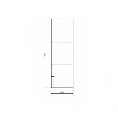 Полупенал Comforty подвесная Кёльн-35 дуб темный фото