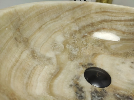 Накладная раковина из оникса Indo Bowl Yellow Medium TinLip BO-00500 фото