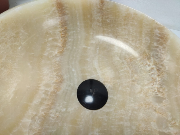 Накладная раковина из оникса Donut Yellow Small DO-01006 (45*45*13) фото