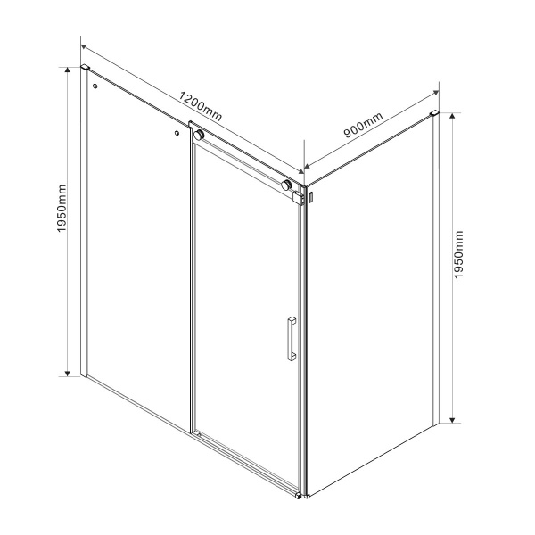 Душевой уголок Vincea Como VSR-1C9012CGB 120x90 тонированный фото
