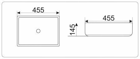 Накладная раковина GID 9439 45,5х45,5 фото