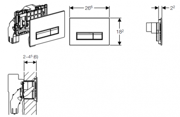 Смывная клавиша Geberit Sigma 40 115.600.KR.1 черная фото