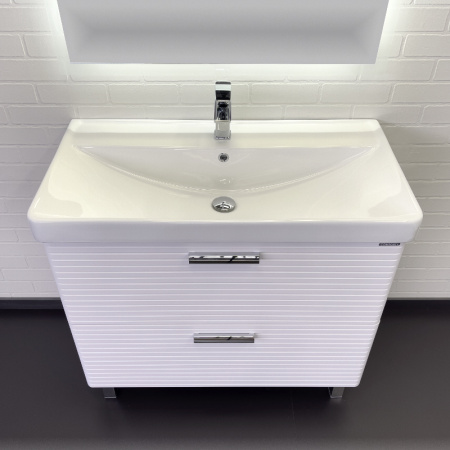Тумба с раковиной Comfortу Танжер 00-00019535CF белая матовая фото