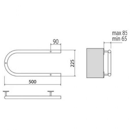Полотенцесушитель электрический Terminus П-образные 4620768883934 500х200 фото