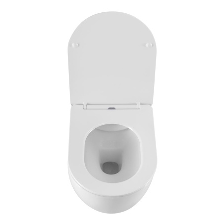 Унитаз подвесной безободковый Art&Max Siena AM221CHR/SC с сиденьем фото