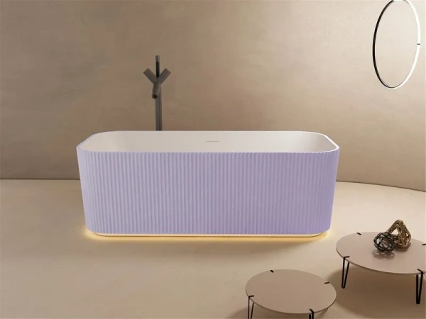 Ванна из искусственого камня Abber Stein AS9663Violett 170x75 фиолетовая фото