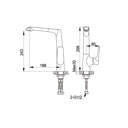 Смеситель для кухни Raiber Iceberg R3505 фото