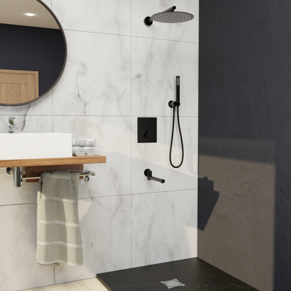 Душевая система скрытого монтажа RGW Shower Panels SP-370 511408370-04 черная фото