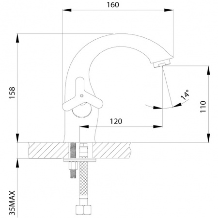 Смеситель для раковины двухвентильный Rossinka RS 40 RS40-61 фото