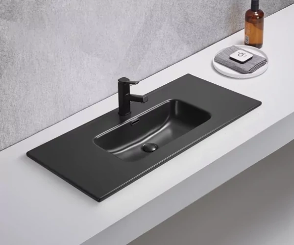 Встраиваемая раковина GID Bm9010s 101x46 черная матовая фото