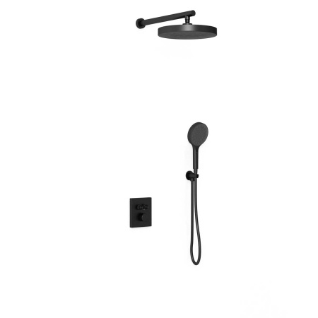 Душевая система скрытого монтажа с термостатом Vincea Inspire VSFW-3I21MT2MB черная матовая фото
