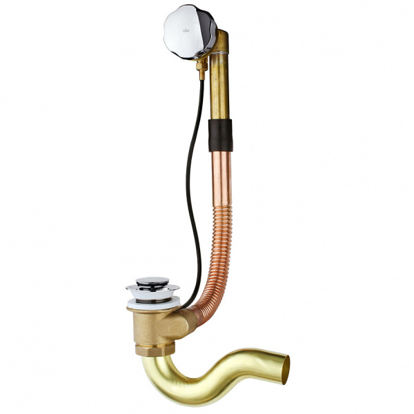 Слив-перелив для ванны Timo 8003/00 хром с фиксатором фото