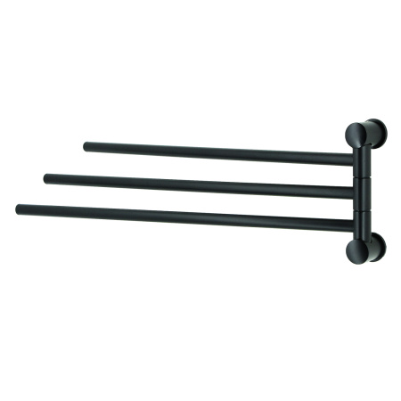 Полотенцедержатель тройной WasserKRAFT K-1033BLACK черный матовый фото