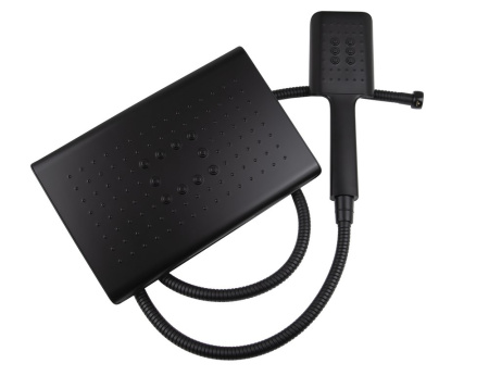 Душевая система (стойка) с термостатом Kaiser Quadris 25182-2 черная матовая фото