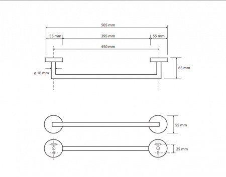 Полотенцедержатель Bemeta White 104204024 50 см фото