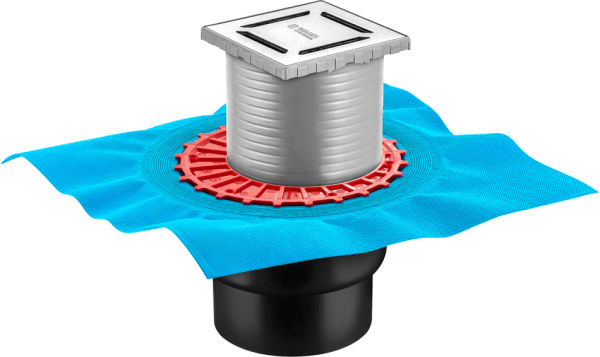 Душевой трап Berges Wasserhaus Zentrum Norma 091462 10 x10 см, хром фото