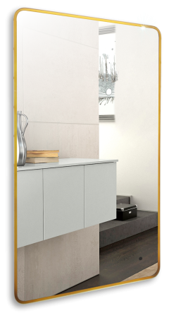Зеркало с подсветкой Art&Max Siena AM-SieS-600-1000-DS-F-Gold 60x100 золото фото