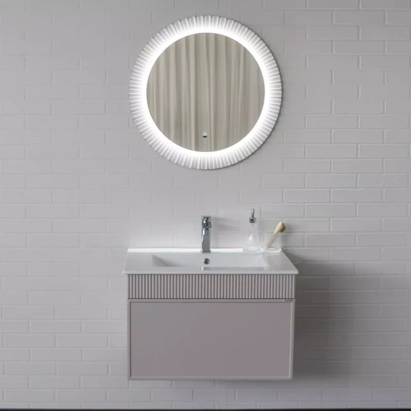 Тумба с раковиной 70E Comfortу Мадрид 70 00-00020643CF серый шелк фото