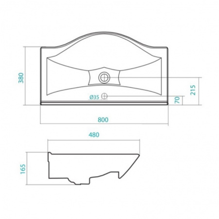 Раковина Jorno Беверли 1.WH30.2.422 80 см фото