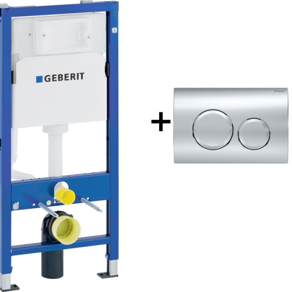 Инсталляция для унитаза Geberit Duofix Delta 458.134.21.2 с клавишей хром фото