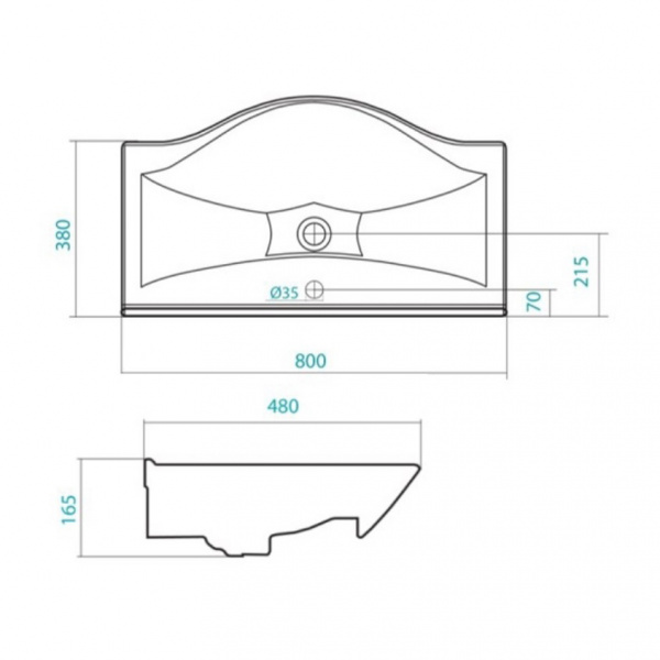 Раковина Jorno Беверли 1.WH30.2.422 80 см фото