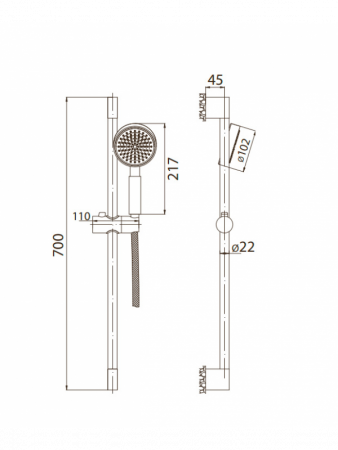 Душевой гарнитур BelBagno Vittoria VIT-SAL-CRM фото