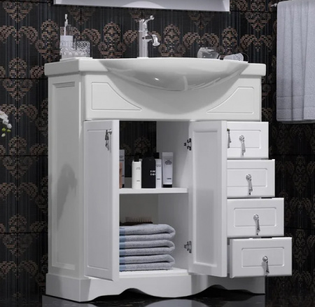 Мебель для ванной Opadiris Клио 75 белая матовая фото