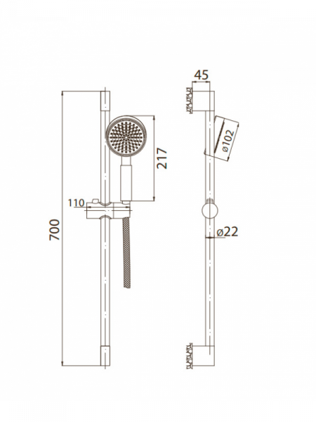 Душевой гарнитур BelBagno Vittoria VIT-SAL-CRM фото