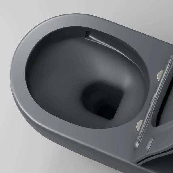 Подвесной унитаз со смывом торнадо Grossman Tornado GR-4457GMSQ с сиденьем, серый матовый фото