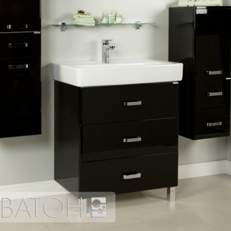 Тумба под раковину Акватон Америна 80 М 1A169101AM950 чёрная фото