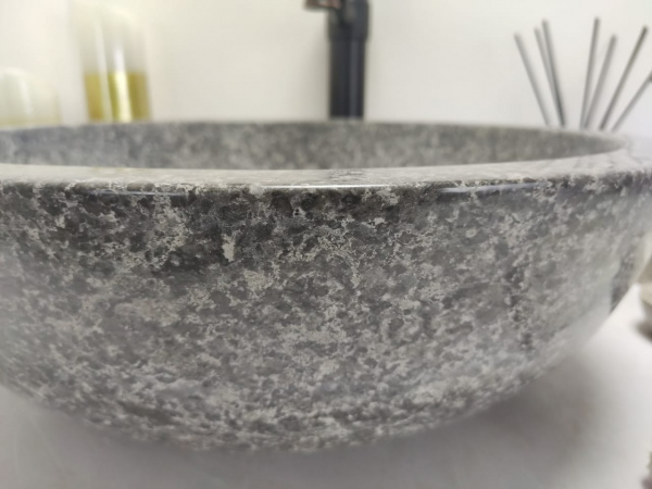 Раковина из мрамора Indo Bowl Grey Medium BM-00260 фото