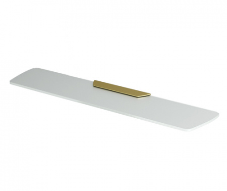 Полка стеклянная WasserKRAFT Aisch K-5924 матовое золото фото