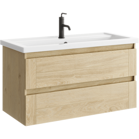 Тумба под раковину Aqwella Astrid 100 AST0110DD дуб давос фото