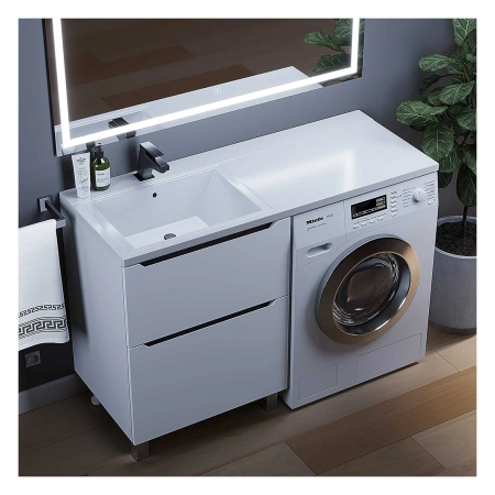 Тумба под стиральную машину Uperwood Tanos 120 291120334 белая/графит фото