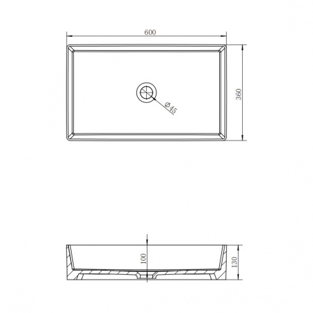 Накладная раковина Abber Rechteck AC2220 60x36 фото