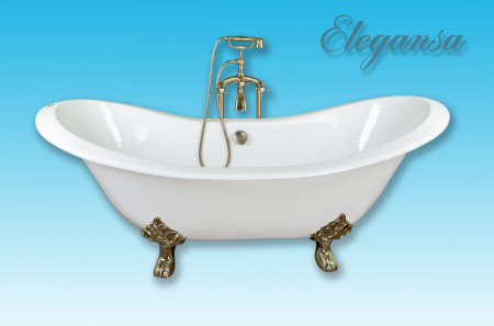 Чугунная ванна Elegansa Taiss gold 180х80 на ножках фото