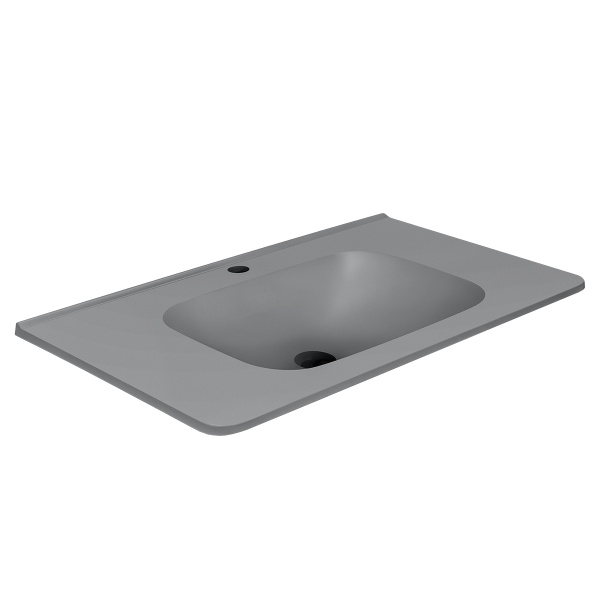 Раковина из кварцевого камня Vincea VCB-2VP800G 80 см серая фото