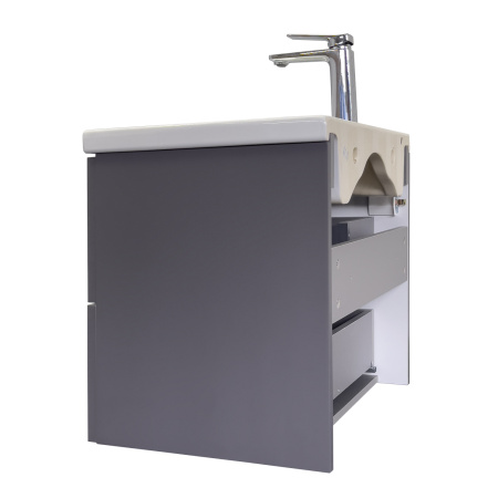 Тумба с раковиной Comforty Лима 60П2 00-00019176 антрацит фото