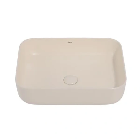 Накладная раковина Abber Rechteck AC2202MBE 50x39 бежевая матовая фото