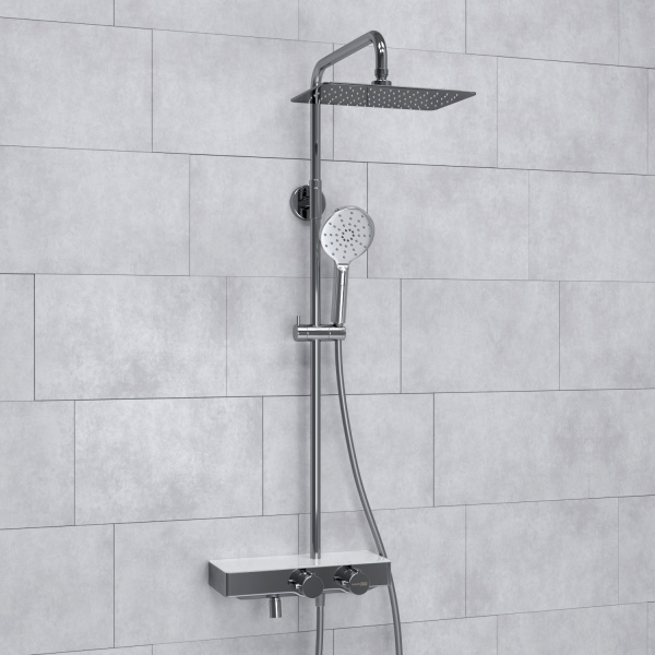 Душевая система (стойка) с термостатом WasserKRAFT Thermo A113.069.127.CH хромоникель фото