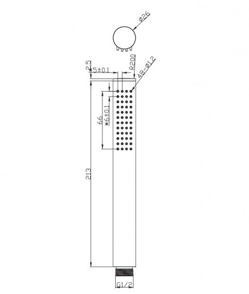 Душевая лейка Omnires Y Y-RCR фото