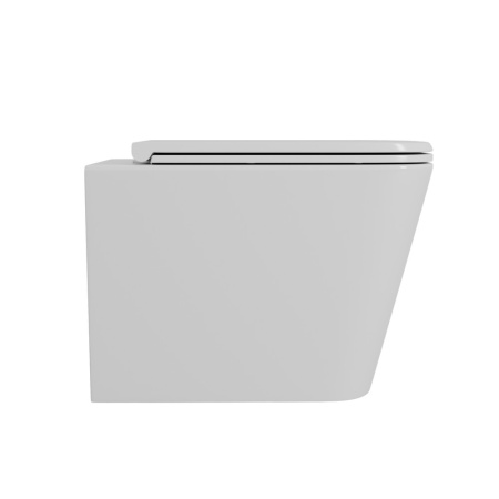 Безободковый подвесной унитаз D&K Quadro DT1516016 с сиденьем S/C фото