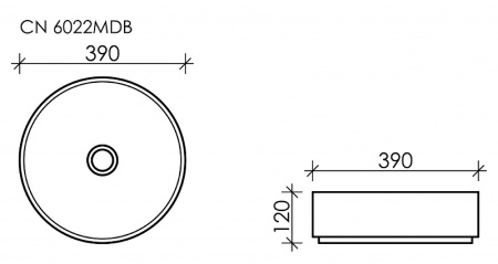 Раковина-чаша Ceramica Nova Element 39 CN6022MDB Темно-коричневая матовая фото