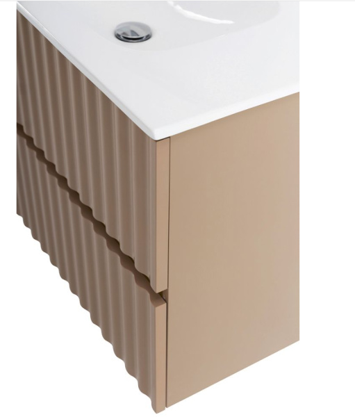 Тумба с раковиной Art&Max Elegant AM-ELEGANT-900-2C-SO-CM-LED капучино матовый / с подсветкой фото