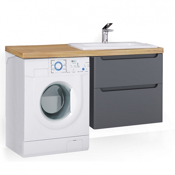 Тумба для ванной комнаты Jorno Wood Wood.K2.120/P/GR серый фото
