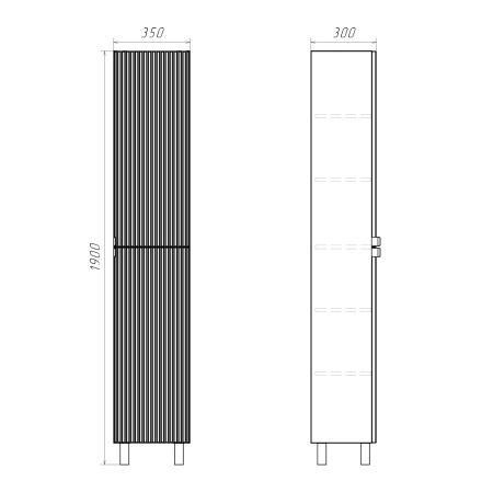 Шкаф-пенал Comforty Лима 35Н 00-00019242 антрацит фото