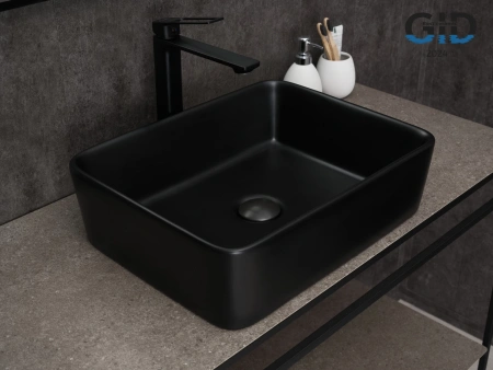 Накладная раковина GID Bm9103 53374 48x37 черная матовая фото