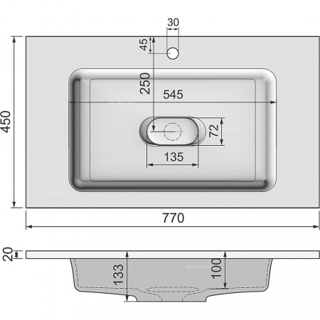 Раковина встраиваемая Jorno Modul Mol.08.80/W 80 см фото