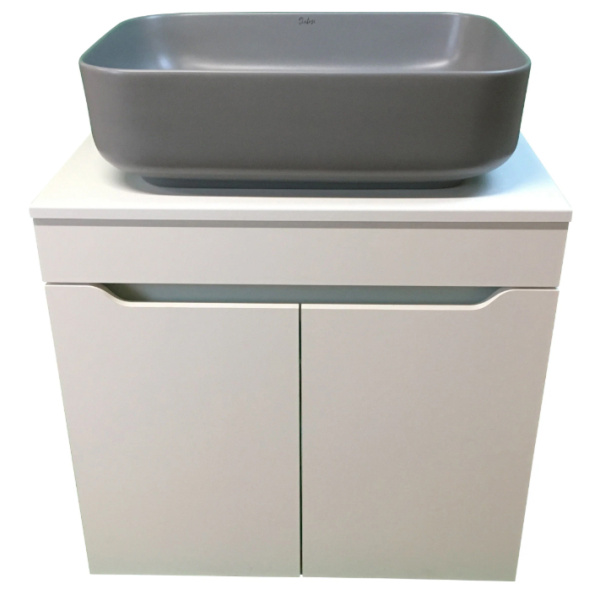 Тумба под раковину Sintesi Style STL.W7019 столешница белая,/ белая матовая фото