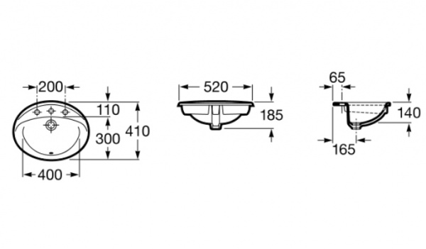 Раковина встраиваемая Roca Rodeo 327866000 52 см фото